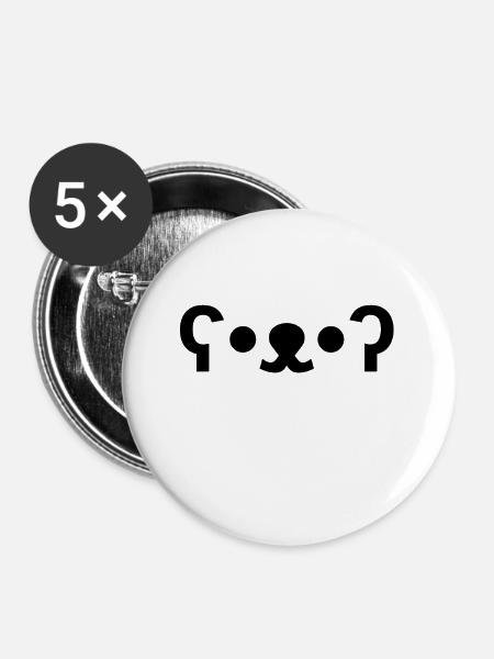 Bär - Buttons groß 56 mm (5er Pack) - Weiß