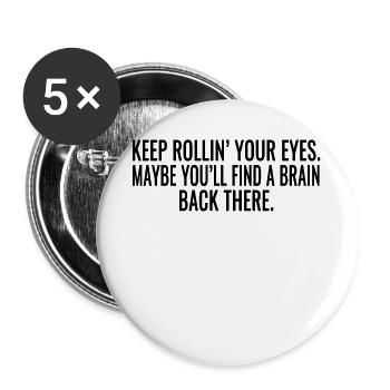 Sarcasm sayings - Buttons large 2.2''/56 mm (5-pack) - white - Front