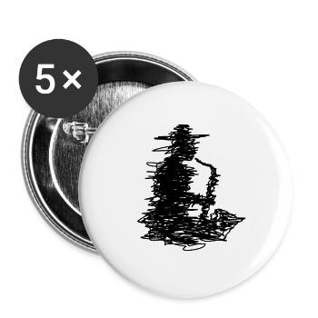 Jazz - Buttons groß 56 mm (5er Pack) - Weiß - Vorne