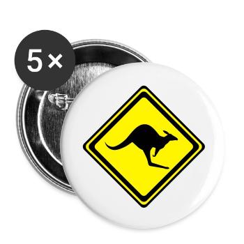 Kangaroo__V001 - Buttons groß 56 mm (5er Pack) - Weiß - Vorne
