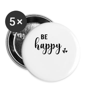 Sprüche - Buttons groß 56 mm (5er Pack) - Weiß - Vorne