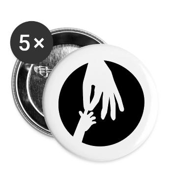hand reach - Buttons groß 56 mm (5er Pack) - Weiß - Vorne