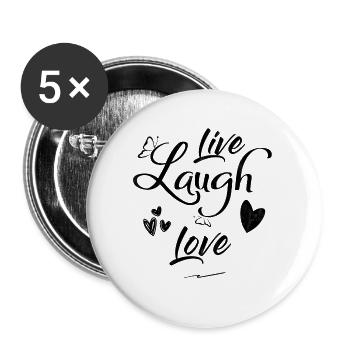 Sprüche - Buttons groß 56 mm (5er Pack) - Weiß - Vorne