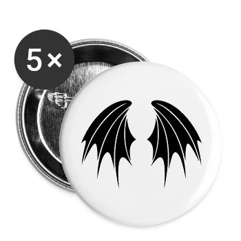 Wings de - Buttons groß 56 mm (5er Pack) - Weiß - Vorne