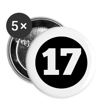17c - Buttons groß 56 mm (5er Pack) - Weiß - Vorne