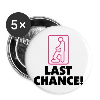 The last chance - Buttons large 2.2''/56 mm (5-pack) - white - Front