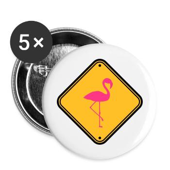 mise en garde mise en garde mise en garde mise en garde bouclier danger fla - Lot de 5 grands badges (56 mm) - blanc - Devant