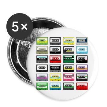 K7 artichok vintage - Buttons groß 56 mm (5er Pack) - Weiß - Vorne