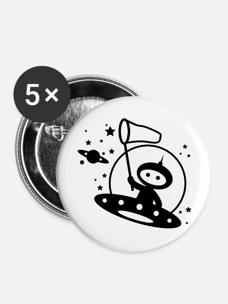 Cosmonaut Sternenfänger - Buttons large 2.2''/56 mm (5-pack) - white