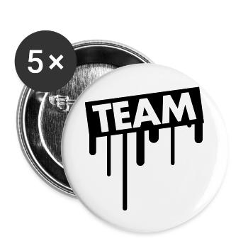 team_graffiti - Buttons large 2.2''/56 mm (5-pack) - white - Front