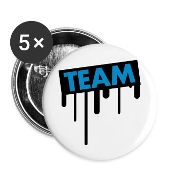 team_graffiti - Buttons large 2.2''/56 mm (5-pack) - white - Front