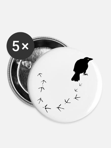Crow - Buttons large 2.2''/56 mm (5-pack) - white