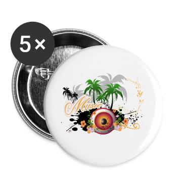 Music speaker with piano - Buttons large 2.2''/56 mm (5-pack) - white - Front
