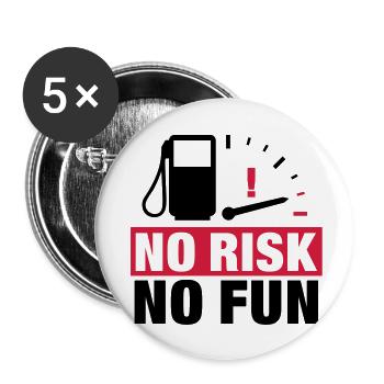 no_risk_no_fun__f2 - Lot de 5 grands badges (56 mm) - blanc - Devant