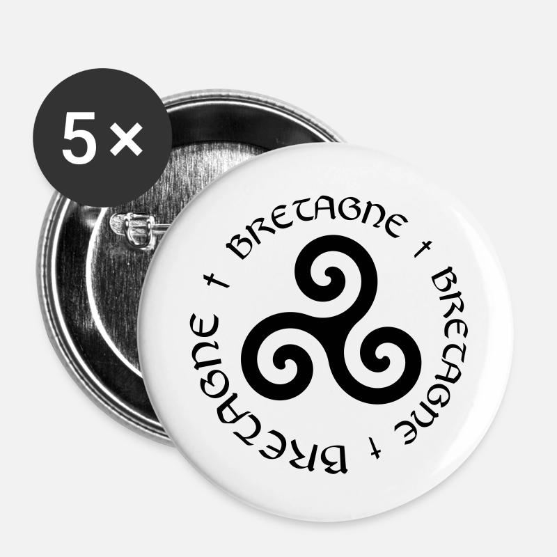 Brittany! - Buttons large 2.2''/56 mm (5-pack) - white