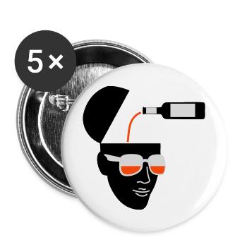 Loading - Buttons groß 56 mm (5er Pack) - Weiß - Vorne