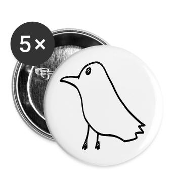 rabe - Buttons groß 56 mm (5er Pack) - Weiß - Vorne