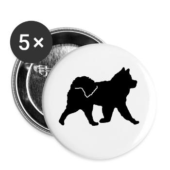 Tatzy-Rasi 01 - Buttons groß 56 mm (5er Pack) - Weiß - Vorne