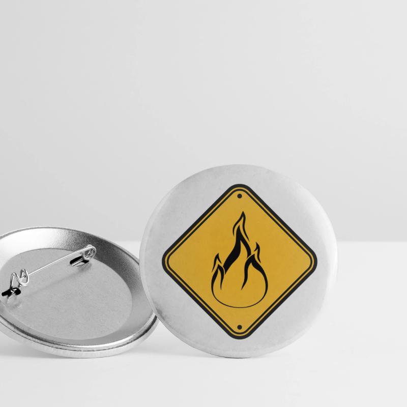 note shield warning caution caution hazard feu Buttons large 2.2''/56 mm (5-pack)