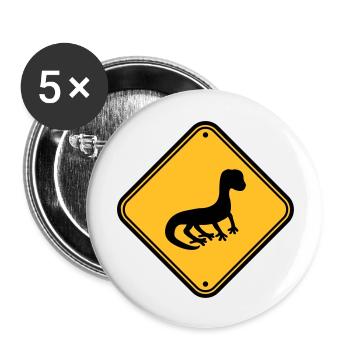 warning caution caution note shield silhouette - Buttons large 2.2''/56 mm (5-pack) - white - Front