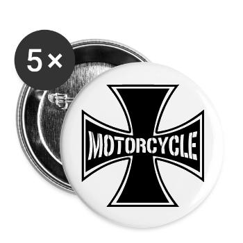 kreuz - Buttons groß 56 mm (5er Pack) - Weiß - Vorne