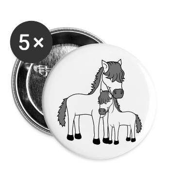 baby child mom daddy family young foal sweet ni - Buttons large 2.2''/56 mm (5-pack) - white - Front