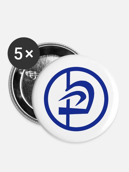 kravmagax_circle_vec_1 de - Buttons groß 56 mm (5er Pack) - Weiß