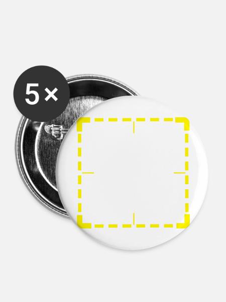 reticle normal - Buttons groß 56 mm (5er Pack) - Weiß
