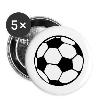 (rasenball) - Buttons groß 56 mm (5er Pack) - Weiß - Vorne