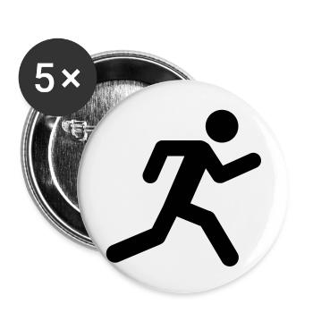 man_run__f1 - Buttons groß 56 mm (5er Pack) - Weiß - Vorne