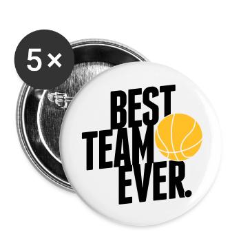 Best Team ever - Basketball - Buttons large 2.2''/56 mm (5-pack) - white - Front