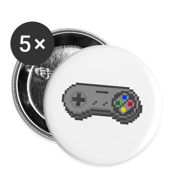 3D Snes controller - Buttons large 2.2''/56 mm (5-pack) - white - Front
