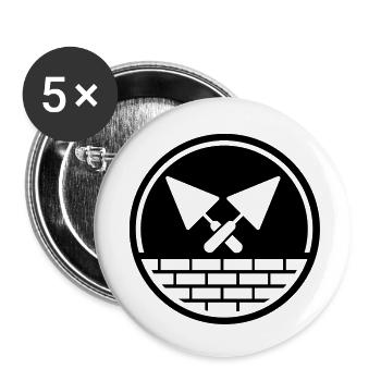 maurer_1__f1 - Buttons groß 56 mm (5er Pack) - Weiß - Vorne