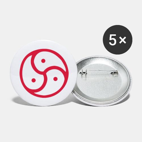Triskelion / Triskele single-color - Buttons groß 56 mm (5er Pack)