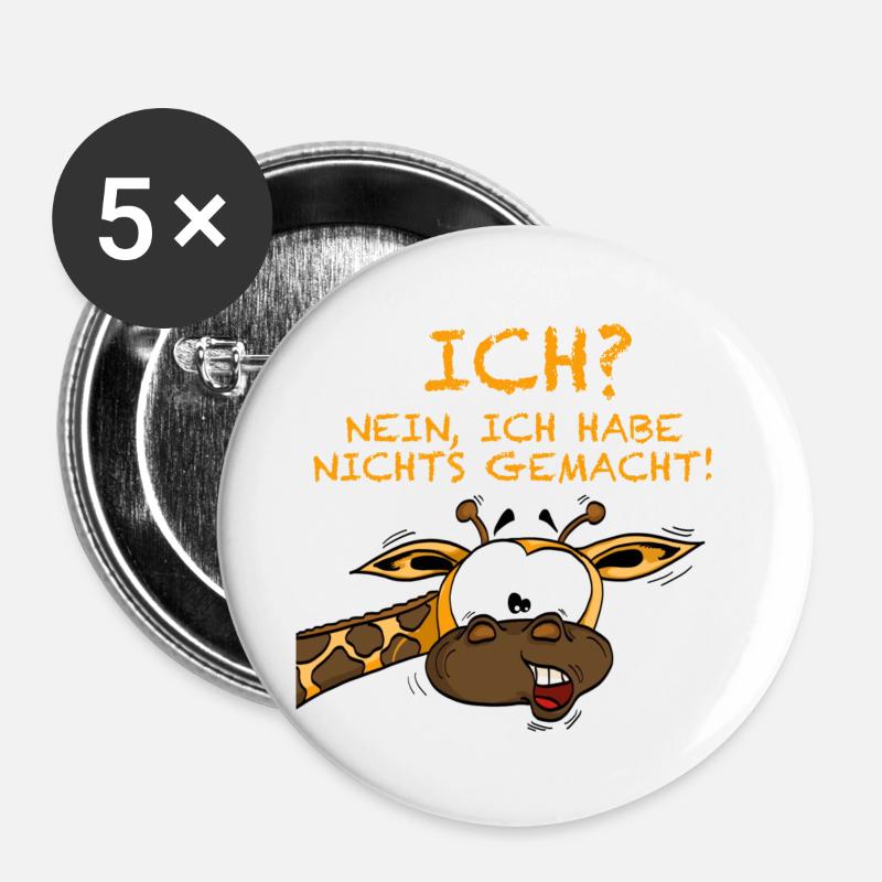 I wasn't giraffe - Buttons large 2.2''/56 mm (5-pack) - white