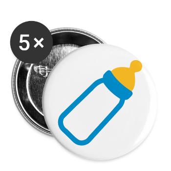 Baby - Buttons groß 56 mm (5er Pack) - Weiß - Vorne