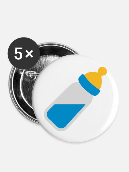 Baby - Buttons groß 56 mm (5er Pack) - Weiß
