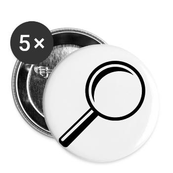 lupe___f1 - Lot de 5 grands badges (56 mm) - blanc - Devant