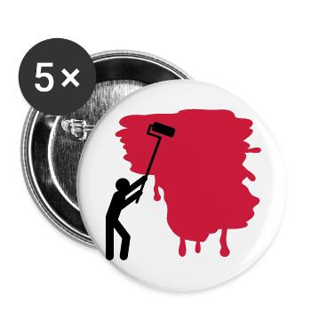 painter_aq2 - Lot de 5 grands badges (56 mm) - blanc - Devant