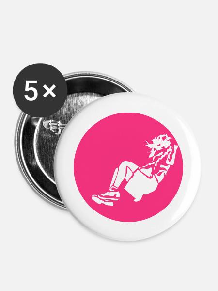 Schaukel - Buttons groß 56 mm (5er Pack) - Weiß
