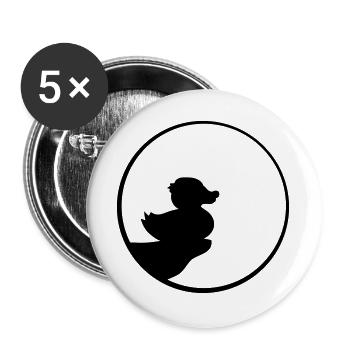 nacht mond abend klippe rund kreis silhouette quie - Buttons groß 56 mm (5er Pack) - Weiß - Vorne