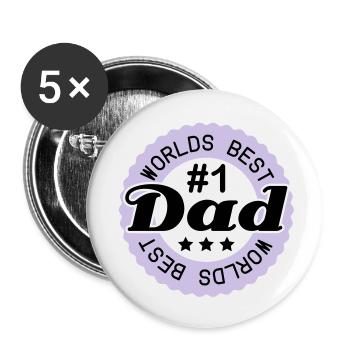 worlds_best_dad___f2 - Buttons large 2.2''/56 mm (5-pack) - white - Front