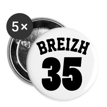 Breizh 35 - Buttons large 2.2''/56 mm (5-pack) - white - Front