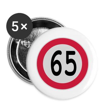 (65) - Buttons groß 56 mm (5er Pack) - Weiß - Vorne