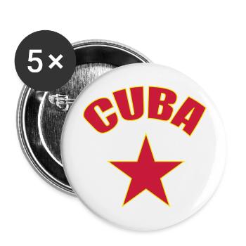 Cuba! - Lot de 5 grands badges (56 mm) - blanc - Devant