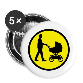 buggy_man_022013_a_2c - Buttons large 2.2''/56 mm (5-pack) - white - Front