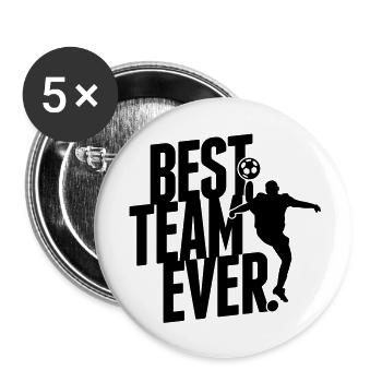 Best team ever - soccer - Buttons large 2.2''/56 mm (5-pack) - white - Front
