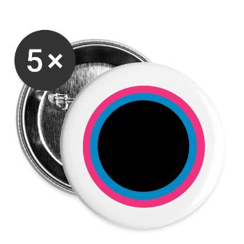 Kreis - Buttons groß 56 mm (5er Pack) - Weiß - Vorne