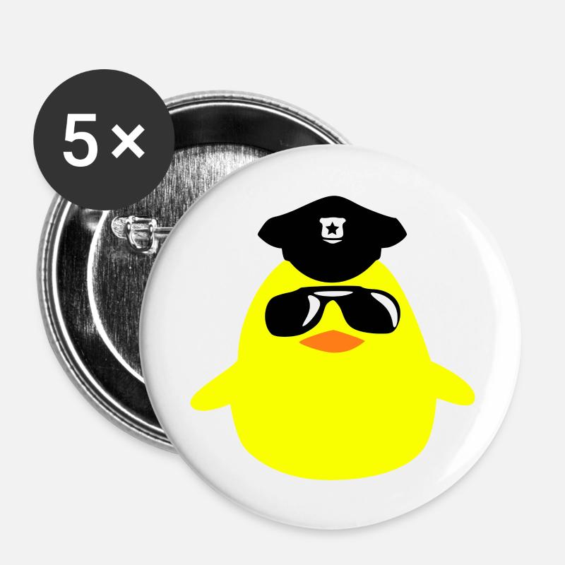 cool_cop_chick - Buttons large 2.2''/56 mm (5-pack) - white