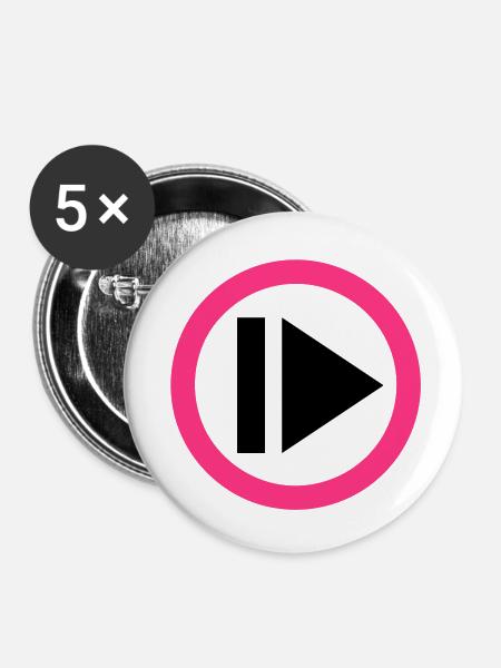 Play Musik - Buttons groß 56 mm (5er Pack) - Weiß